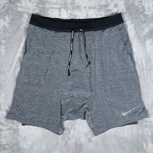 Nike Running Division 2-in-1 Lined Shorts Gray Size M
